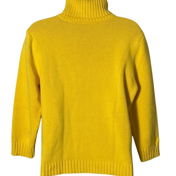 Vintage Ralph Lauren Womens Yellow Turtleneck Sweater Size L - Picture 7 of 7